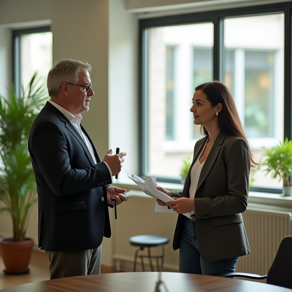 İş koçumuz müşterisiyle görüşme yapıyor